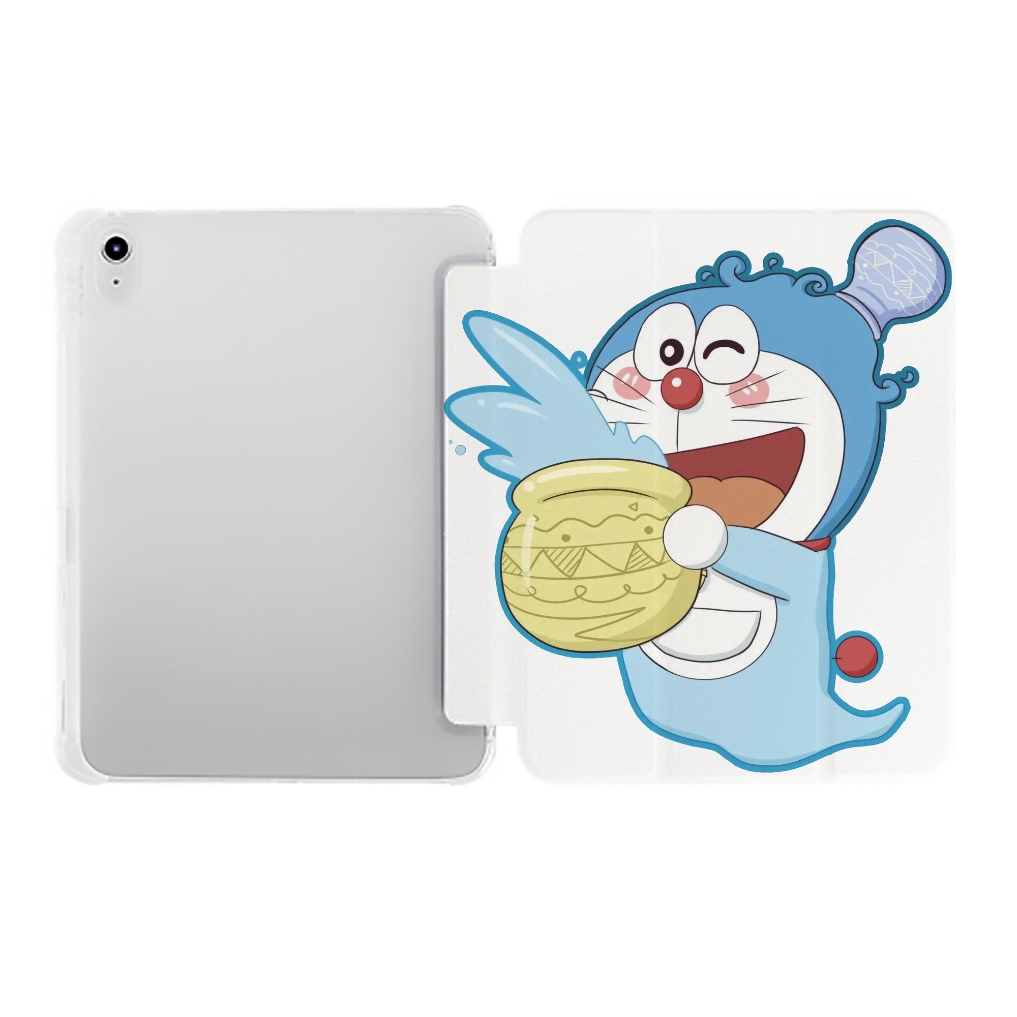 （画像用） ドラえもん Doraemon IPad ケース ペン収納付き 三つ折りスタンド PUレザー×シリコン 対応機種9.5/10.5/10.9インチ